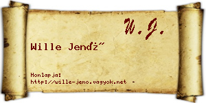 Wille Jenő névjegykártya